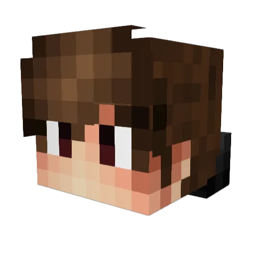 AtomBadger Minecraft avatar head, 3D render