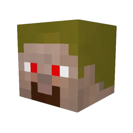 AtomP Minecraft avatar head, 3D render