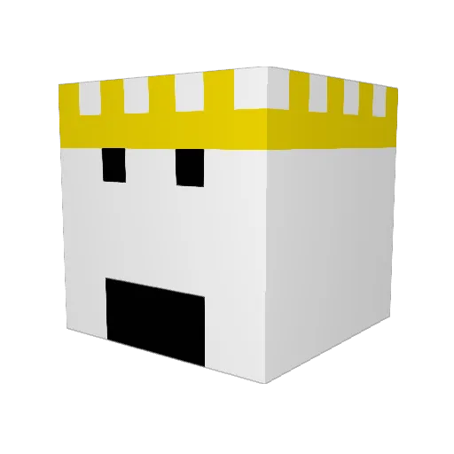 AtomRio Minecraft avatar head, 3D render
