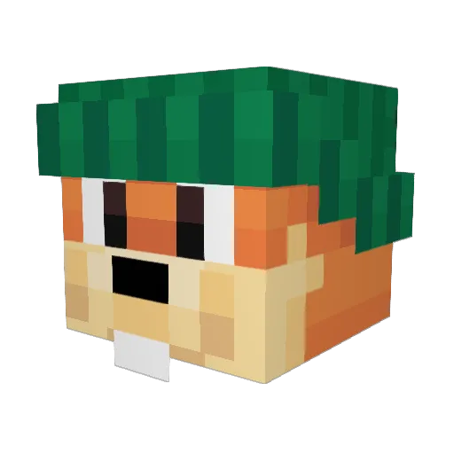 AtomSQRRL Minecraft avatar head, 3D render