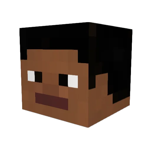 Atom_16 Minecraft avatar head, 3D render