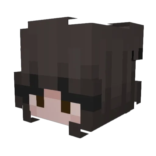 Atom_2014_12_08 Minecraft avatar head, 3D render