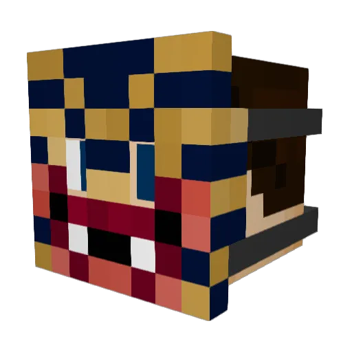 Atom_2305 Minecraft avatar head, 3D render