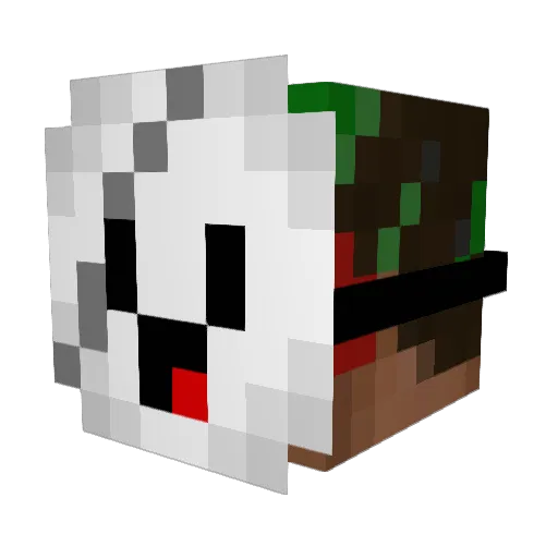 Atom_Paddy Minecraft avatar head, 3D render