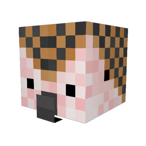 Atomdeus Minecraft avatar head, 3D render