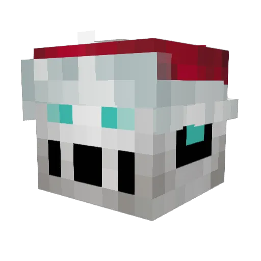 Atome_ique Minecraft avatar head, 3D render