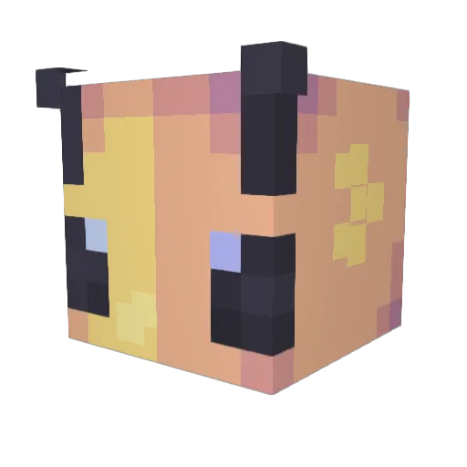 Atomic22xS Minecraft avatar head, 3D render