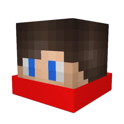 AtomicApplesYT Minecraft avatar head, 3D render