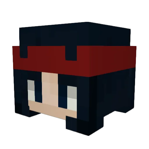AtomicAsthma Minecraft avatar head, 3D render