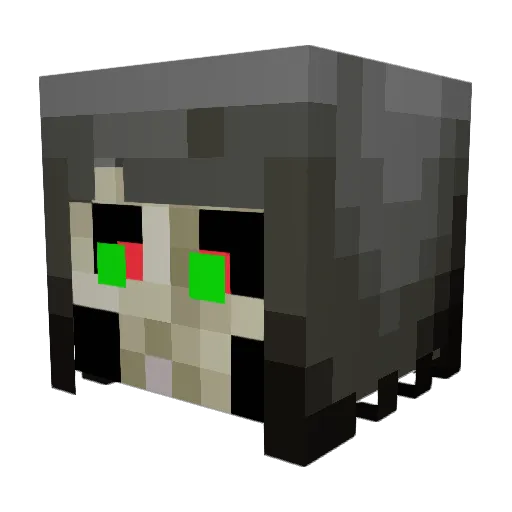 AtomicDeath Minecraft avatar head, 3D render