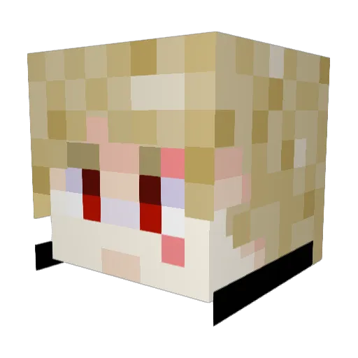 AtomicInvader Minecraft avatar head, 3D render