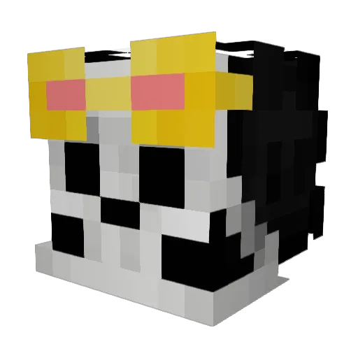 AtomicKunai Minecraft avatar head, 3D render