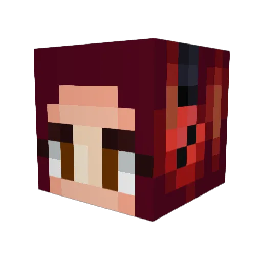 AtomicMo Minecraft avatar head, 3D render