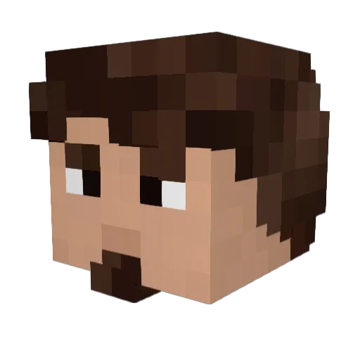 AtomicPunk69420 Minecraft avatar head, 3D render