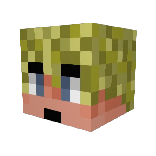 AtomicRacer08 Minecraft avatar head, 3D render