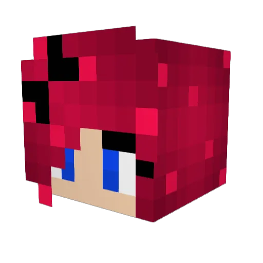 AtomicRaspberry Minecraft avatar head, 3D render