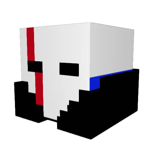 AtomicSyco Minecraft avatar head, 3D render