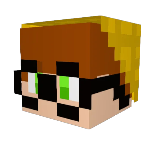 AtomicTAR Minecraft avatar head, 3D render