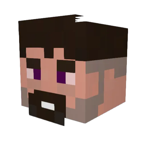 AtomicThompson Minecraft avatar head, 3D render