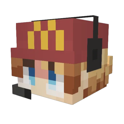 AtomicTobes Minecraft avatar head, 3D render