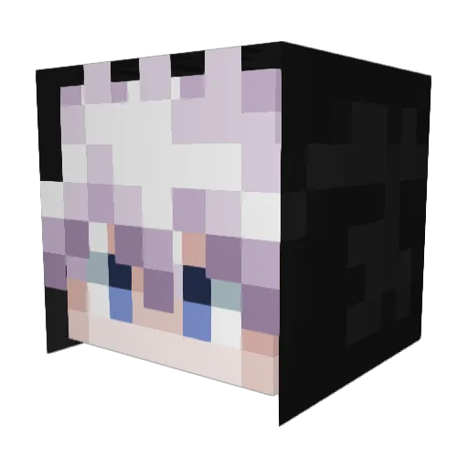 AtomicWitcherr Minecraft avatar head, 3D render