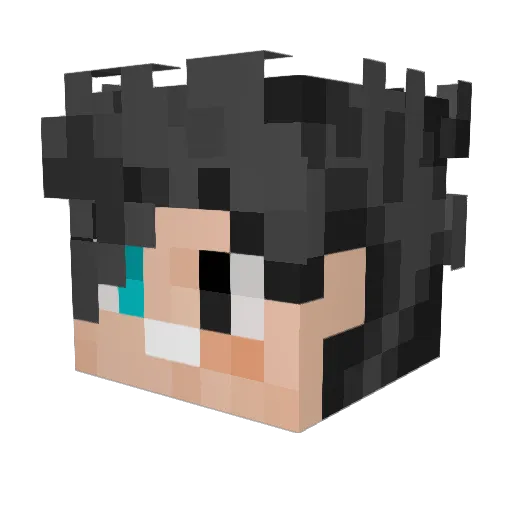 AtomicWorms Minecraft avatar head, 3D render