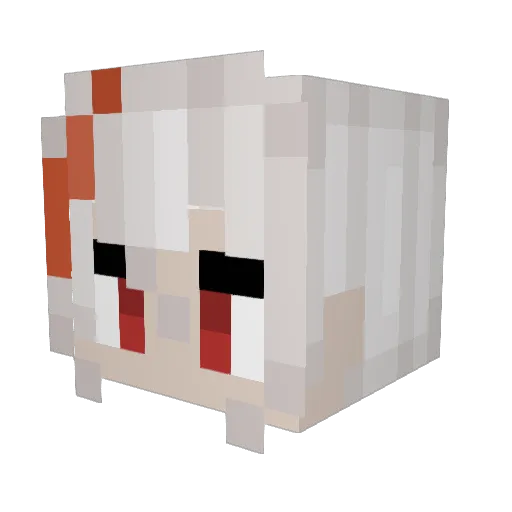 Atomic_07 Minecraft avatar head, 3D render