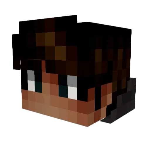 Atomic_57 Minecraft avatar head, 3D render