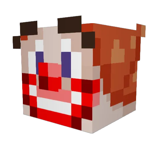 Atomic_9 Minecraft avatar head, 3D render