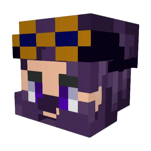 Atomiccorn Minecraft avatar head, 3D render