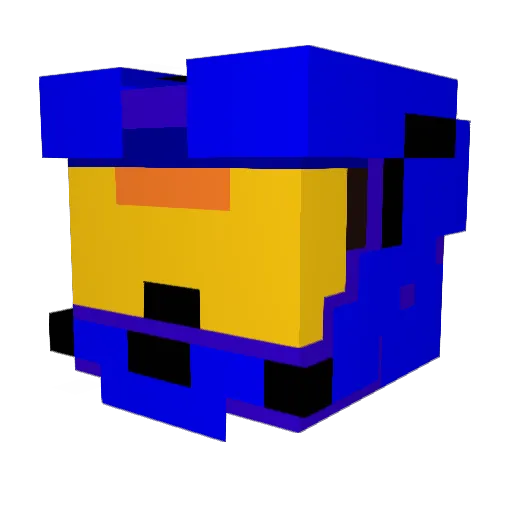Atomictimn8r Minecraft avatar head, 3D render