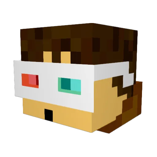 AtomikCraft Minecraft avatar head, 3D render