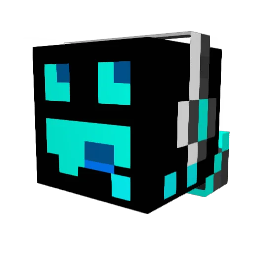 Atomioma Minecraft avatar head, 3D render