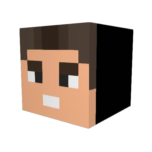 AtomkeksHD Minecraft avatar head, 3D render