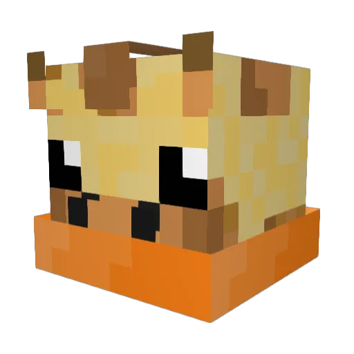 Atomkern Minecraft avatar head, 3D render