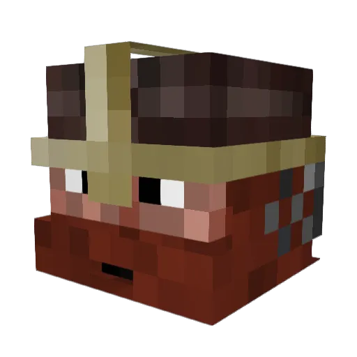 Atomnud3l Minecraft avatar head, 3D render