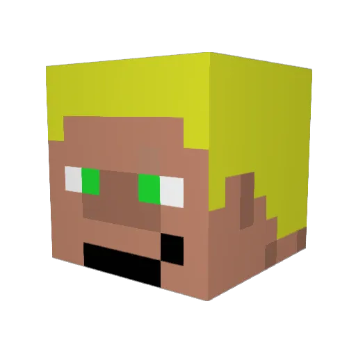 Atoms974 Minecraft avatar head, 3D render