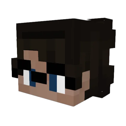 AtomsApple Minecraft avatar head, 3D render