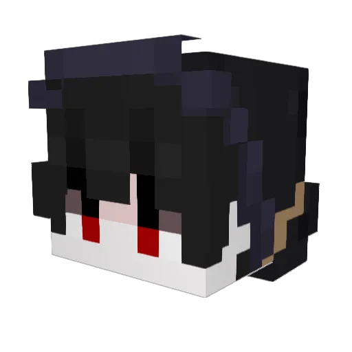Atomshift Minecraft avatar head, 3D render