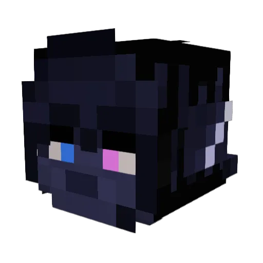Atomsk Minecraft avatar head, 3D render