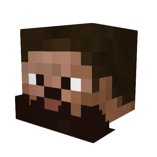 Atomx77 Minecraft avatar head, 3D render