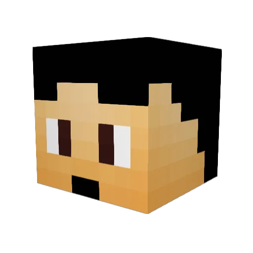 AtomyTR Minecraft avatar head, 3D render