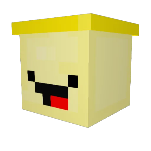 Aton4 Minecraft avatar head, 3D render