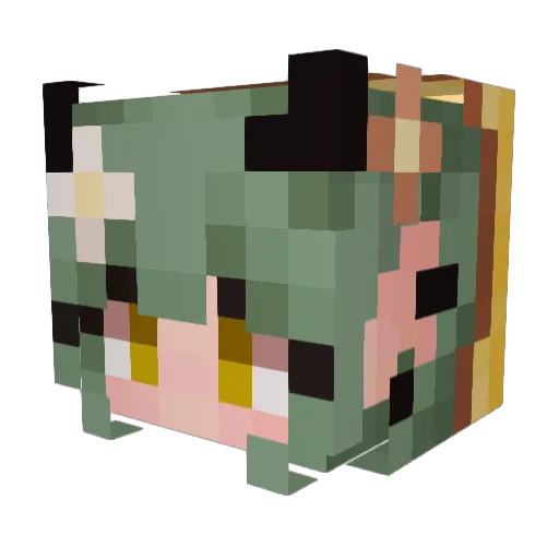 AtoriCeres Minecraft avatar head, 3D render