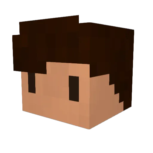 Atouohm Minecraft avatar head, 3D render