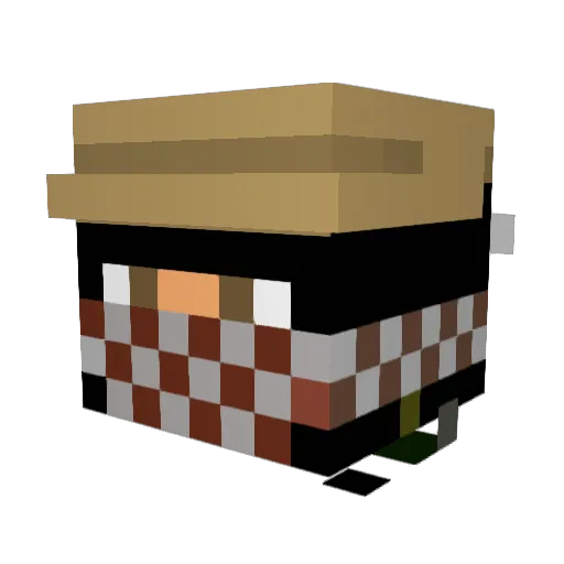Atpot Minecraft avatar head, 3D render