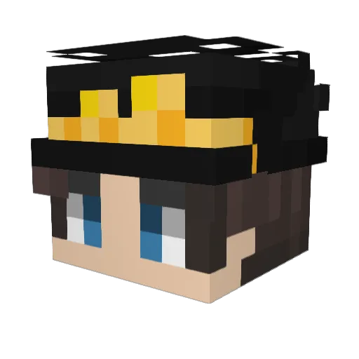 Atppos Minecraft avatar head, 3D render