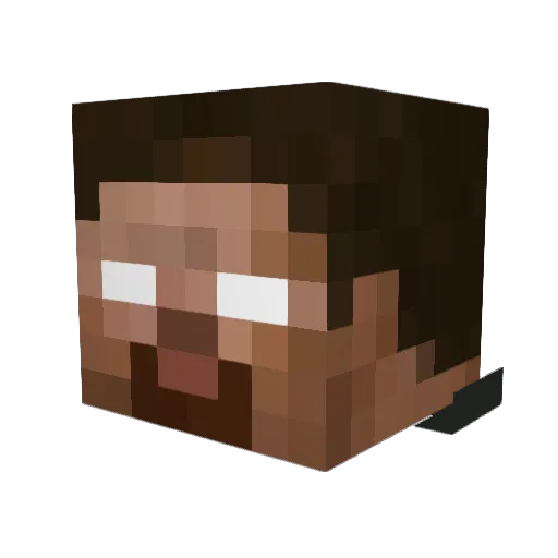 Atracinae Minecraft avatar head, 3D render