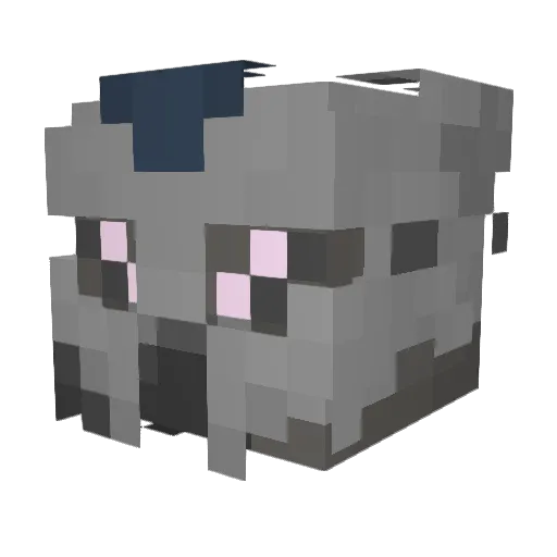Atraks Minecraft avatar head, 3D render