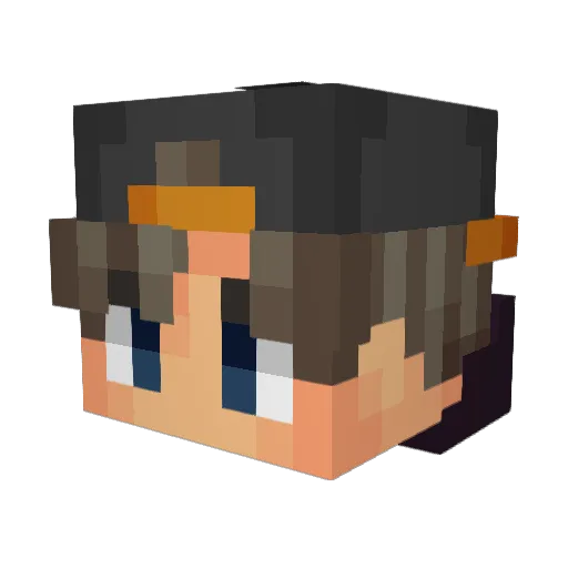 Atram14 Minecraft avatar head, 3D render